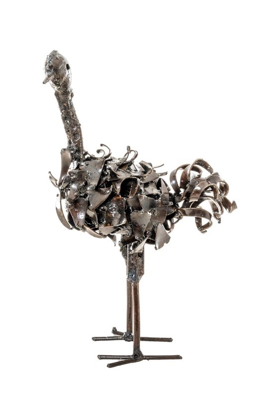 METAL NATURAL SMALL OSTRICH