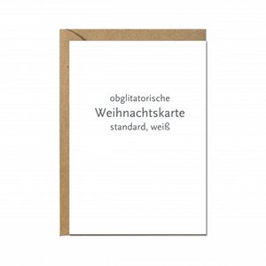 Faltkarte hoch, OBLIGATORISCHE WEIHNACHTSKARTE, STANDARD, WEIß