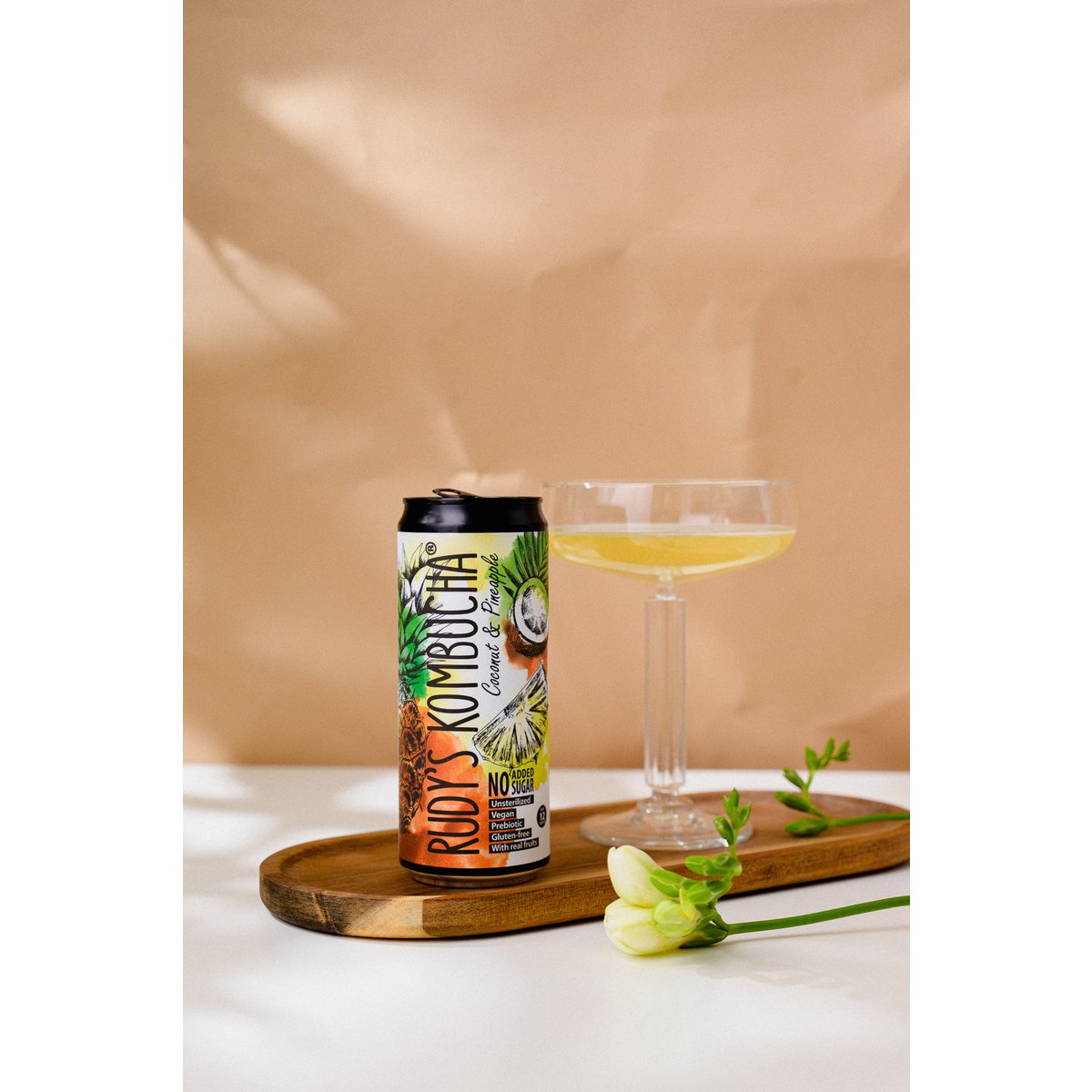 Rudys Real Coconut & Pineapple Kombucha (24x330ml)