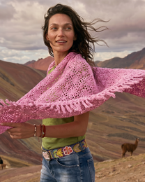 Cashmere scarf LA PAZ hand crocheted triangle