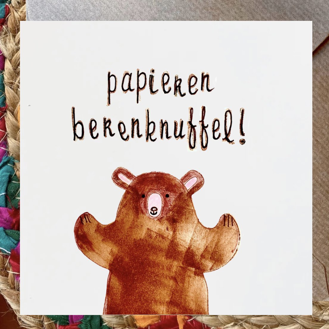 Kort Papir Bjørn Kram