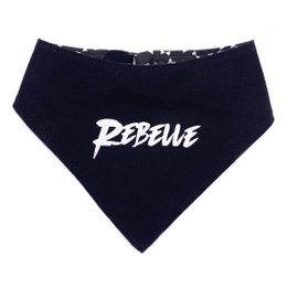 Bandana réversible "rebelle" noir & blanc