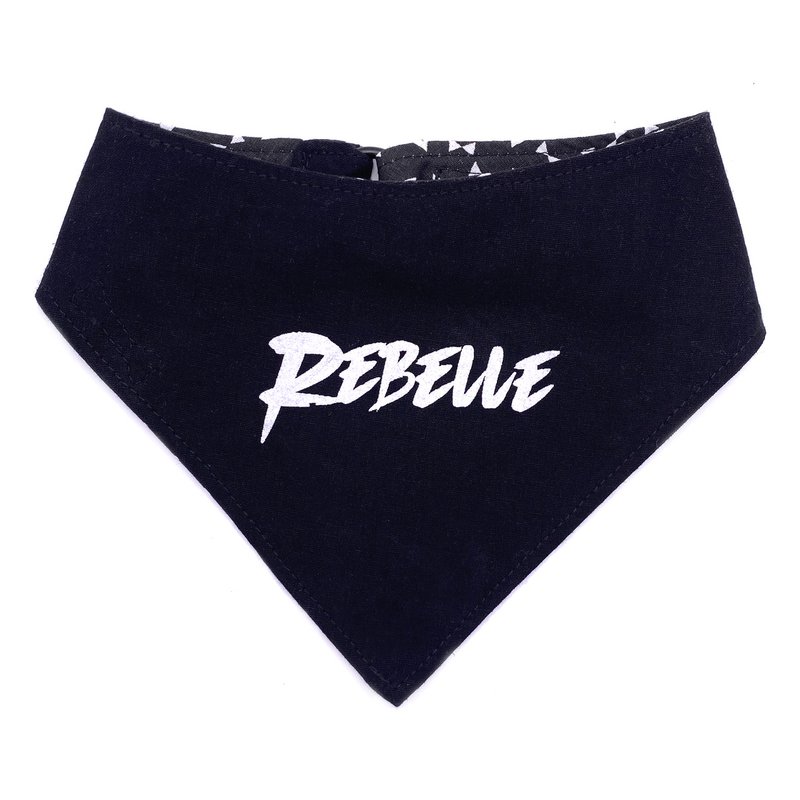 Bandana réversible "rebelle" noir & blanc