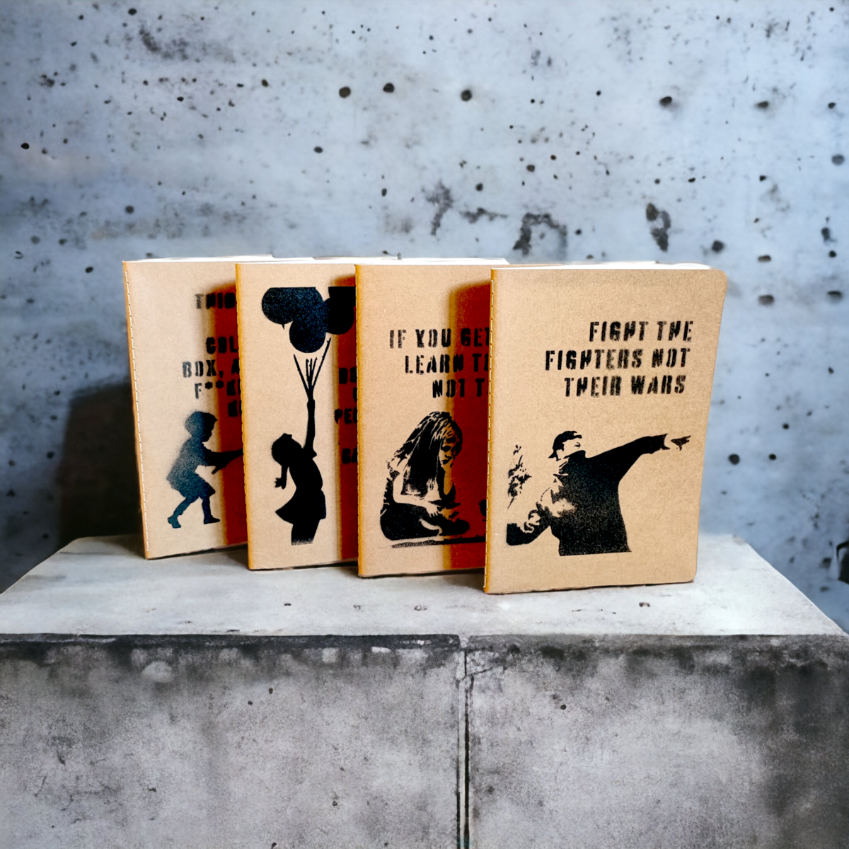 Banksy A5 Street Journal + Stencil - Tænk ud af boksen