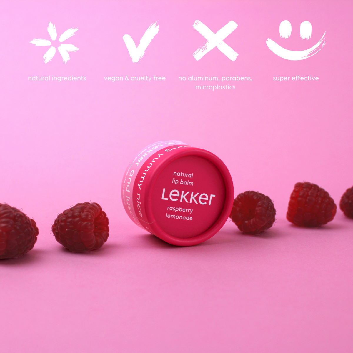 Lip balm - raspberry lemonade (x8)