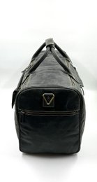 Borsa da viaggio in pelle "Hunter" nera fatta a mano - Weekender executive artigianale a 7 tasche e borsone premium