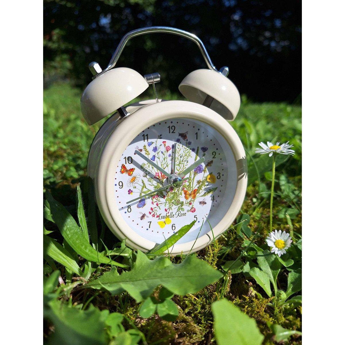 Retro wekker Weide 12x9 cm Isabelle Rose