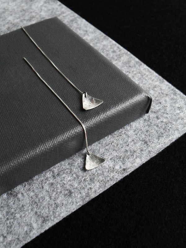 MATERIKA chain earrings triangle