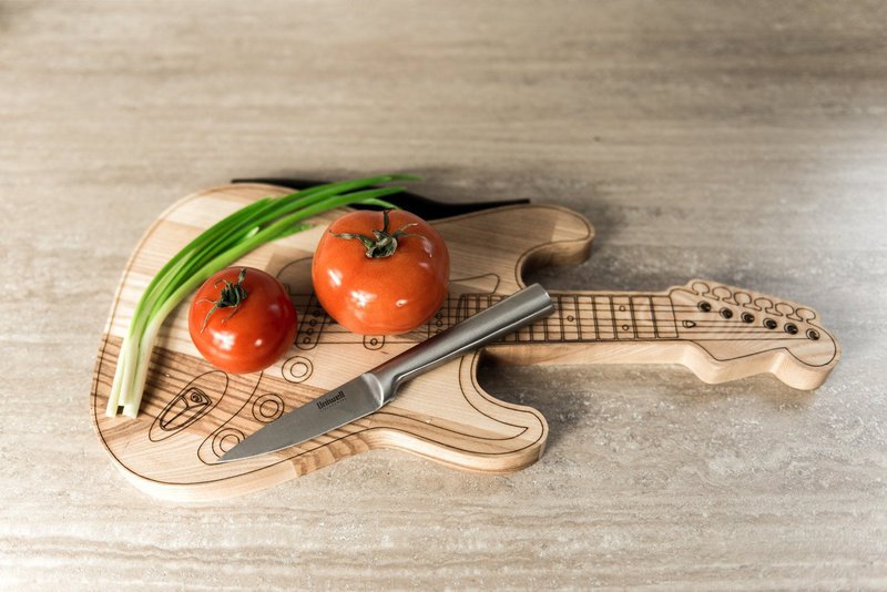 Planche à découper, planche à découper en bois en forme de guitare
