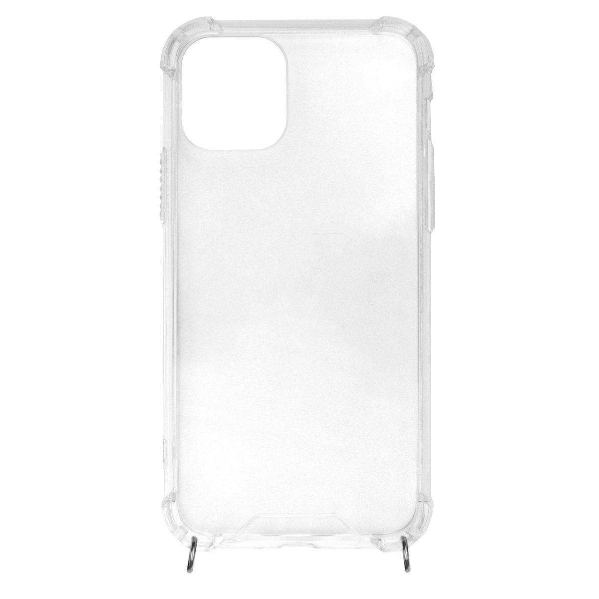 Mobile phone case transparent with silver rings