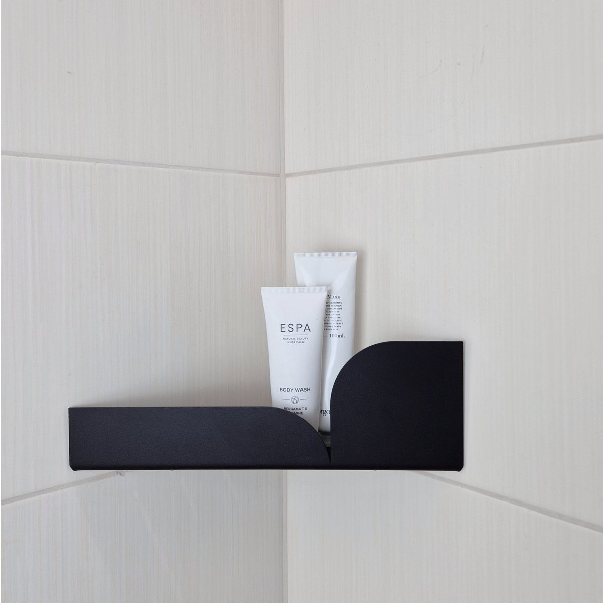 Shower corner shelf BAUHAUS, white, beige, grey, black