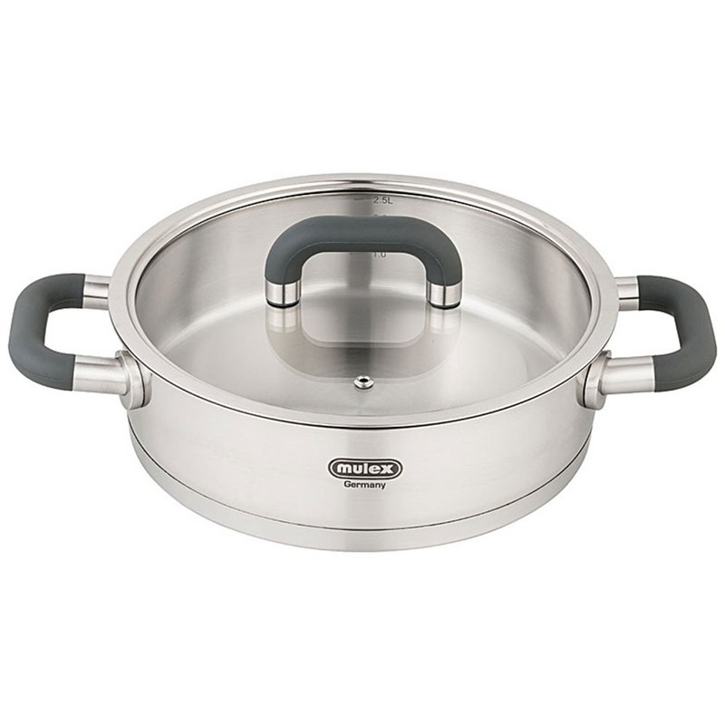 LUGANO Edelstahl Topfset 6tlg. + Servierpfanne 24 cm