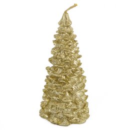 Candle Christmas tree rustic gold