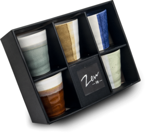 Edo Zen Teacup 8x9cm, 5pcs set, giftbox