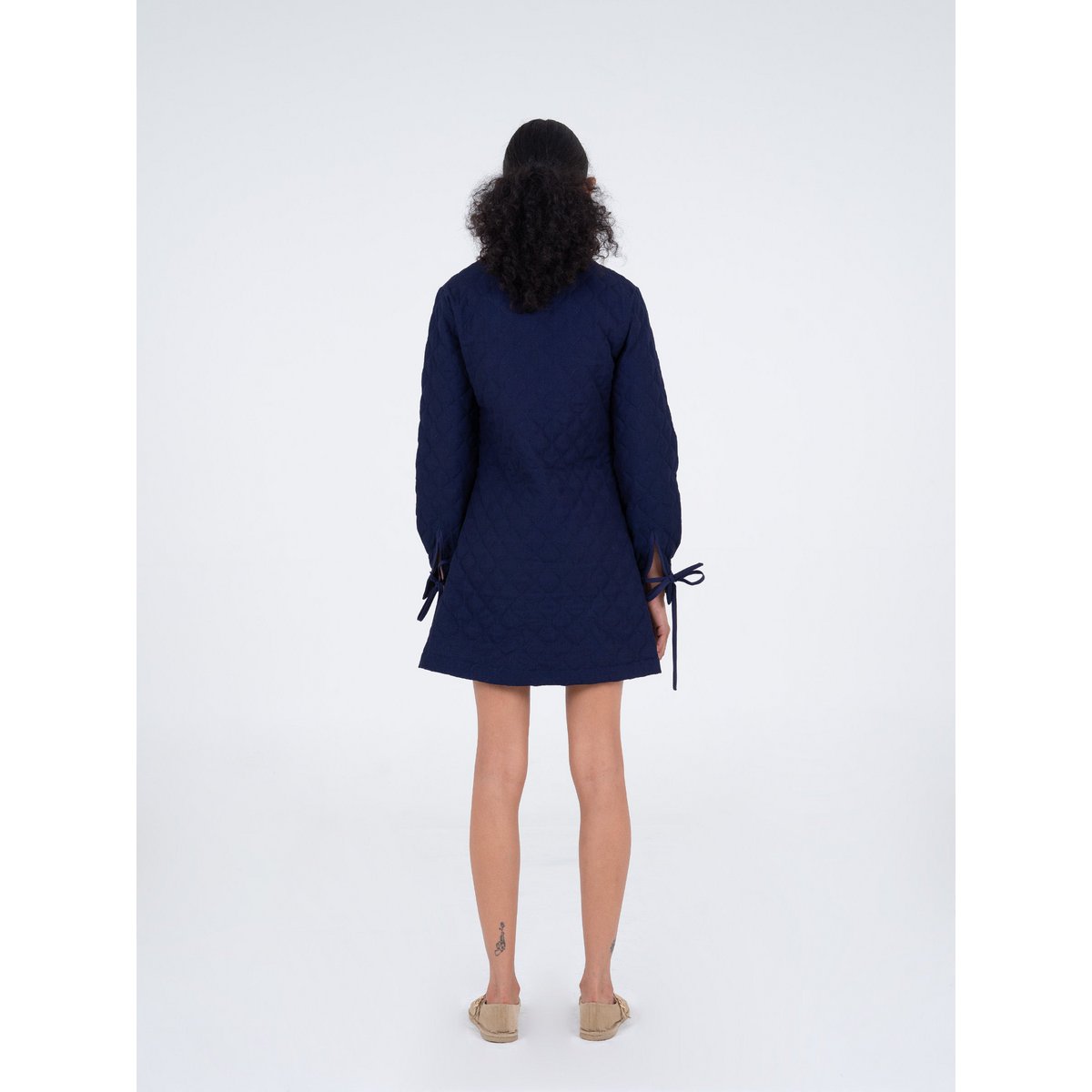 Mini-robe matelassée bleue Chelsea