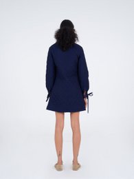 Mini-robe matelassée bleue Chelsea