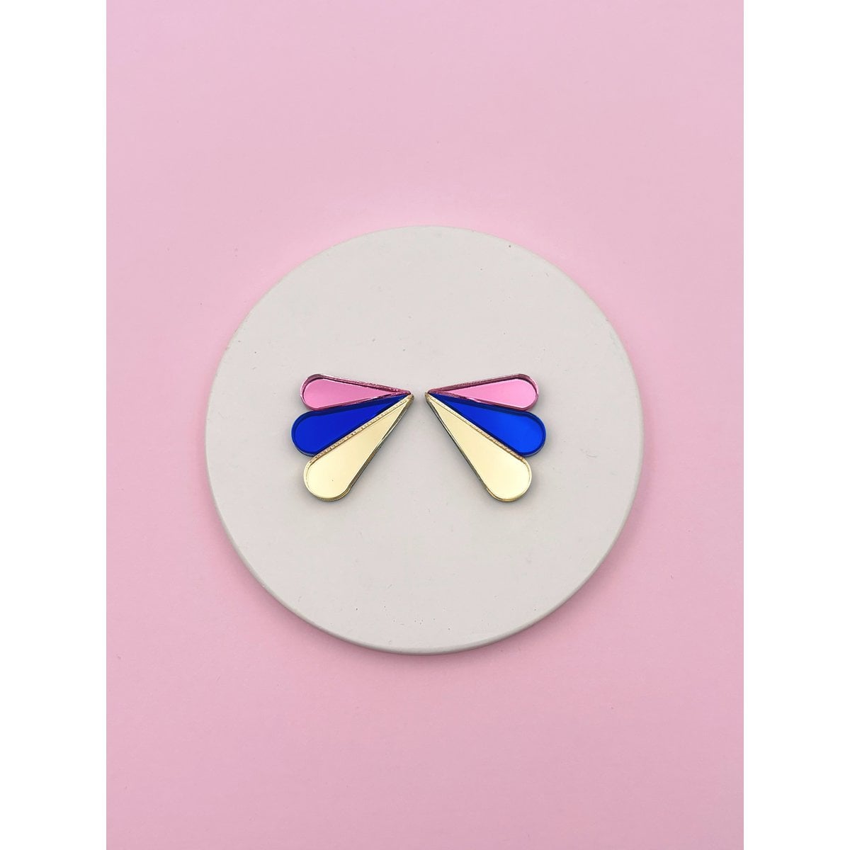 Boucles d'Oreilles Puces Miroirs Armance
