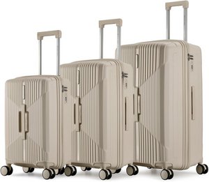 Set of 3 rigid polypropylene (PP) suitcases – Taupe