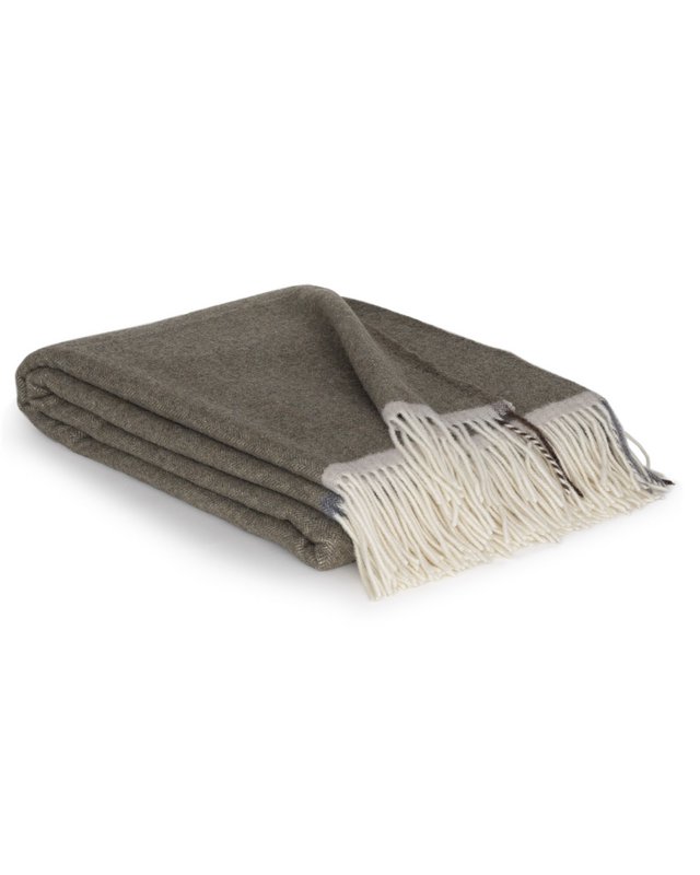 Merino/Cashmere Throwd Deken Milaan Verde Orlo