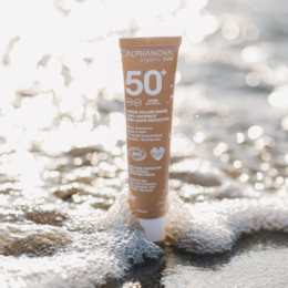 Alphanova Organic Sun - Crème Solaire Teintée Dorée SPF50+ 100% Naturelle & Bio - 40 ml