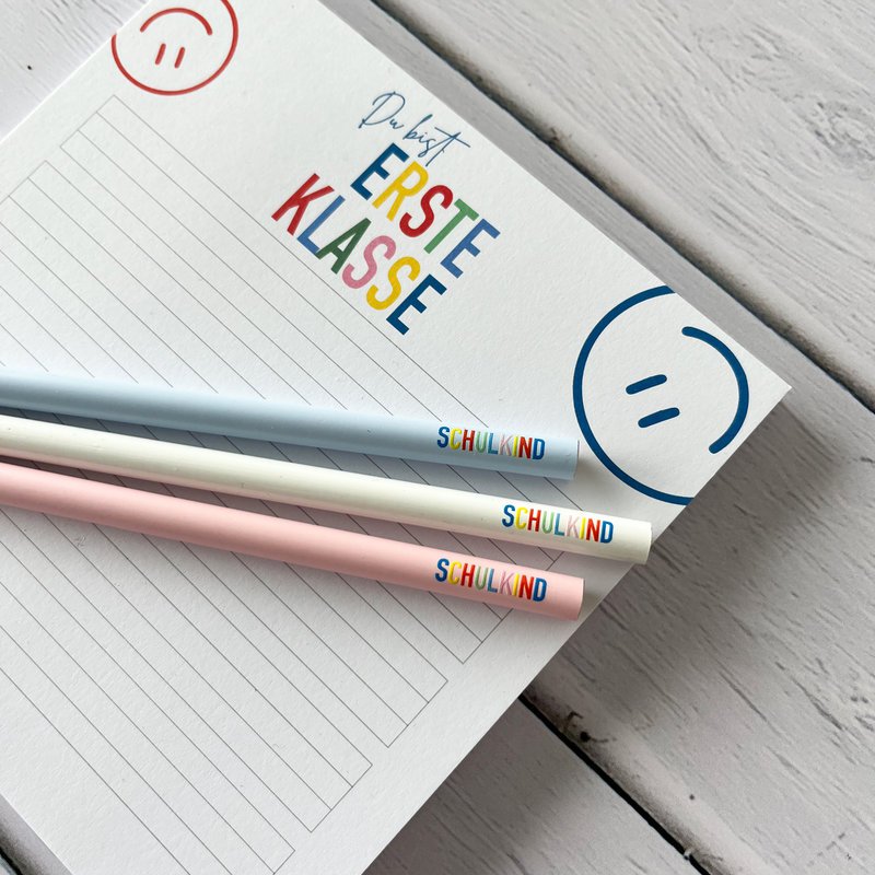 Potlood “Schoolkind” – wit – cadeau voor schoolinschrijving