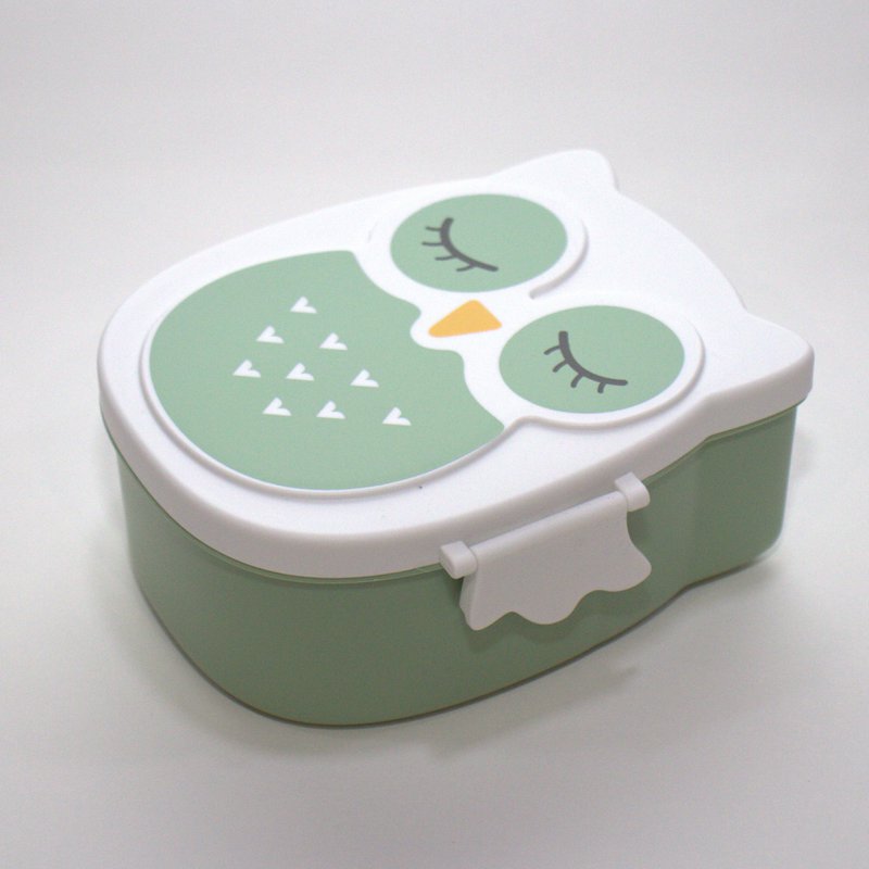 Snack box - Lunchbox Owl airtight & BPA free - Mint
