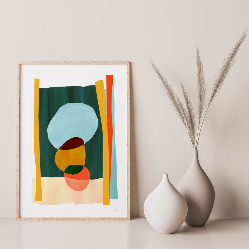 Abstract Circle Reclinant Art Print