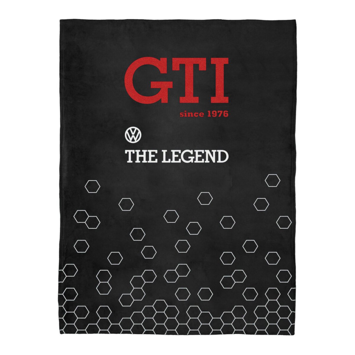 Volkswagen VW GTI fleece tæppe 150x200cm - Siden 1976/Sort