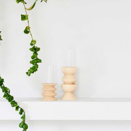 Totem Holzvase - Kurz Nr. 2