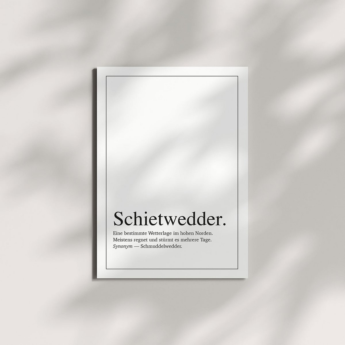 Postcard Schietwedder definition