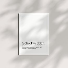Postkort Schietwedder definition