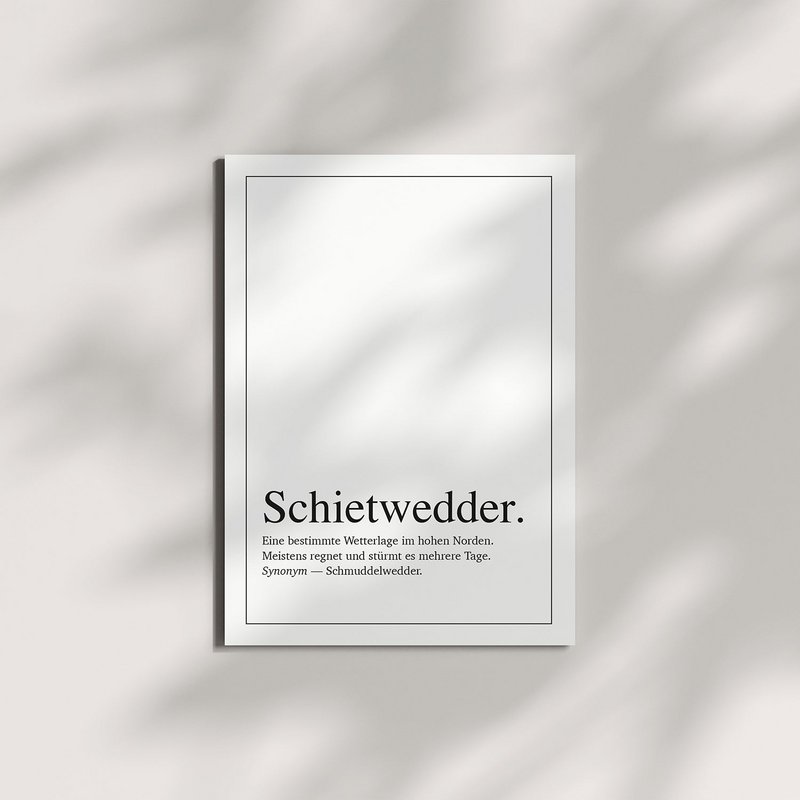 Carte postale Schietwedder définition