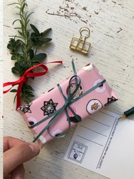 Carta da regalo per biscotti rosa