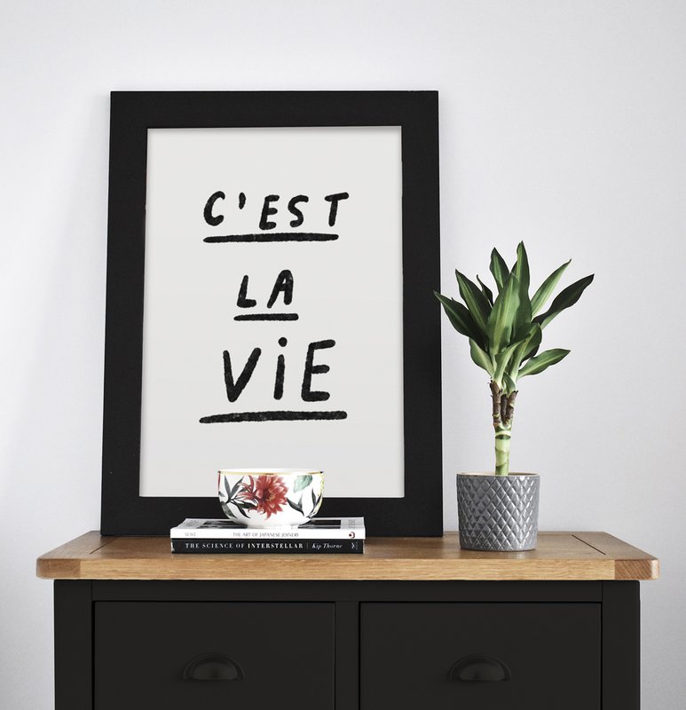 A5 Quote Wall Art Print | C'est la vie
