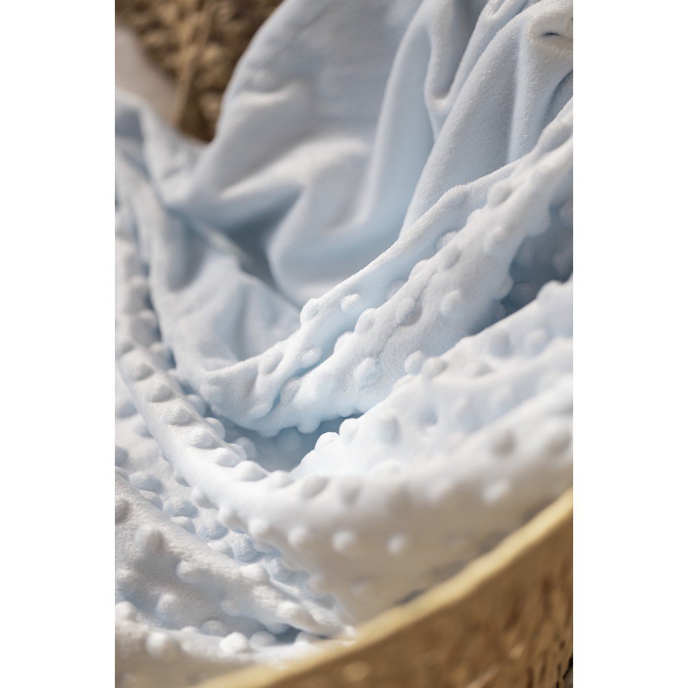 BUBBEL DEKEN - 80 X 110 - KORAAL FLECCE - BLAUW