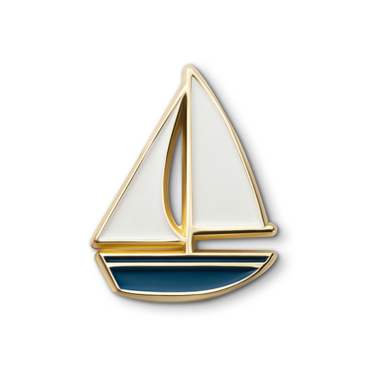 Spilla smaltata "Barca a vela"