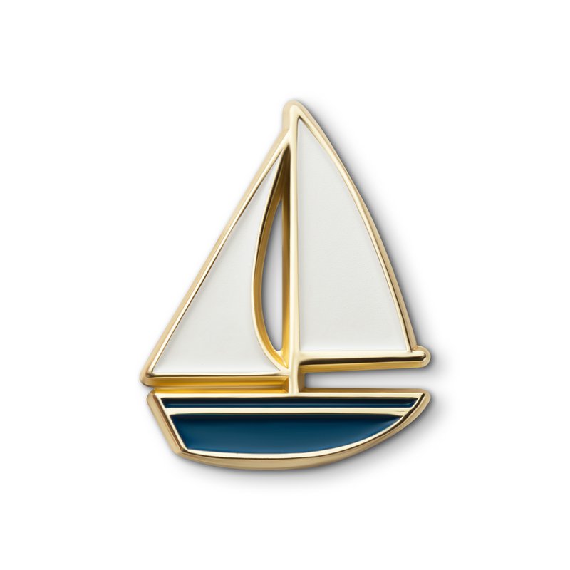 Spilla smaltata "Barca a vela"