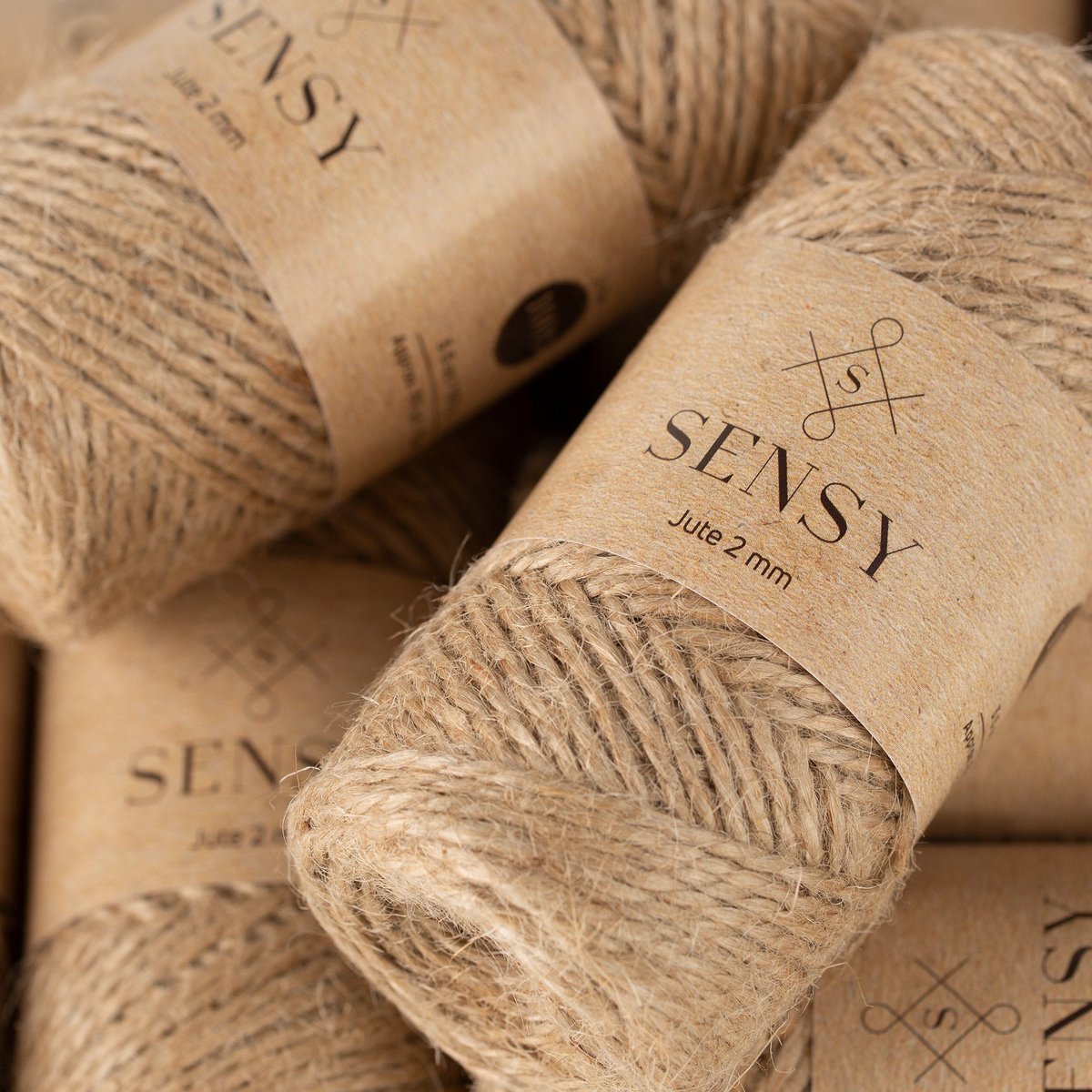 Sensy Premium Natural Jute Garn Best Arts Crafts Gavegarn Julegarn Holdbar pakkesnor (328 fod)