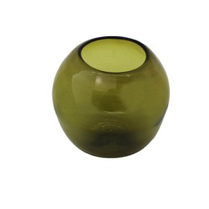 Decorative vase green, mouth-blown terrarium from Mexico