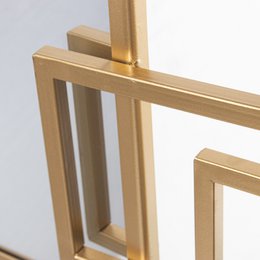 APLIQUE PARED METAL DORADO C/ESPEJOS _120X2X53CM ST71932