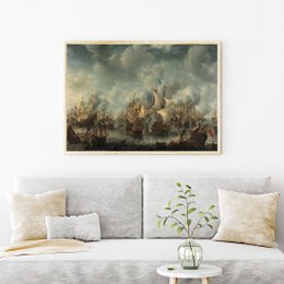 Poster Jan Abrahamsz van Beerstraten - Schlacht von Ter Heijde