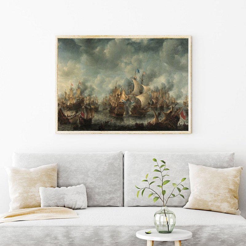 Poster Jan Abrahamsz van Beerstraten - Schlacht von Ter Heijde
