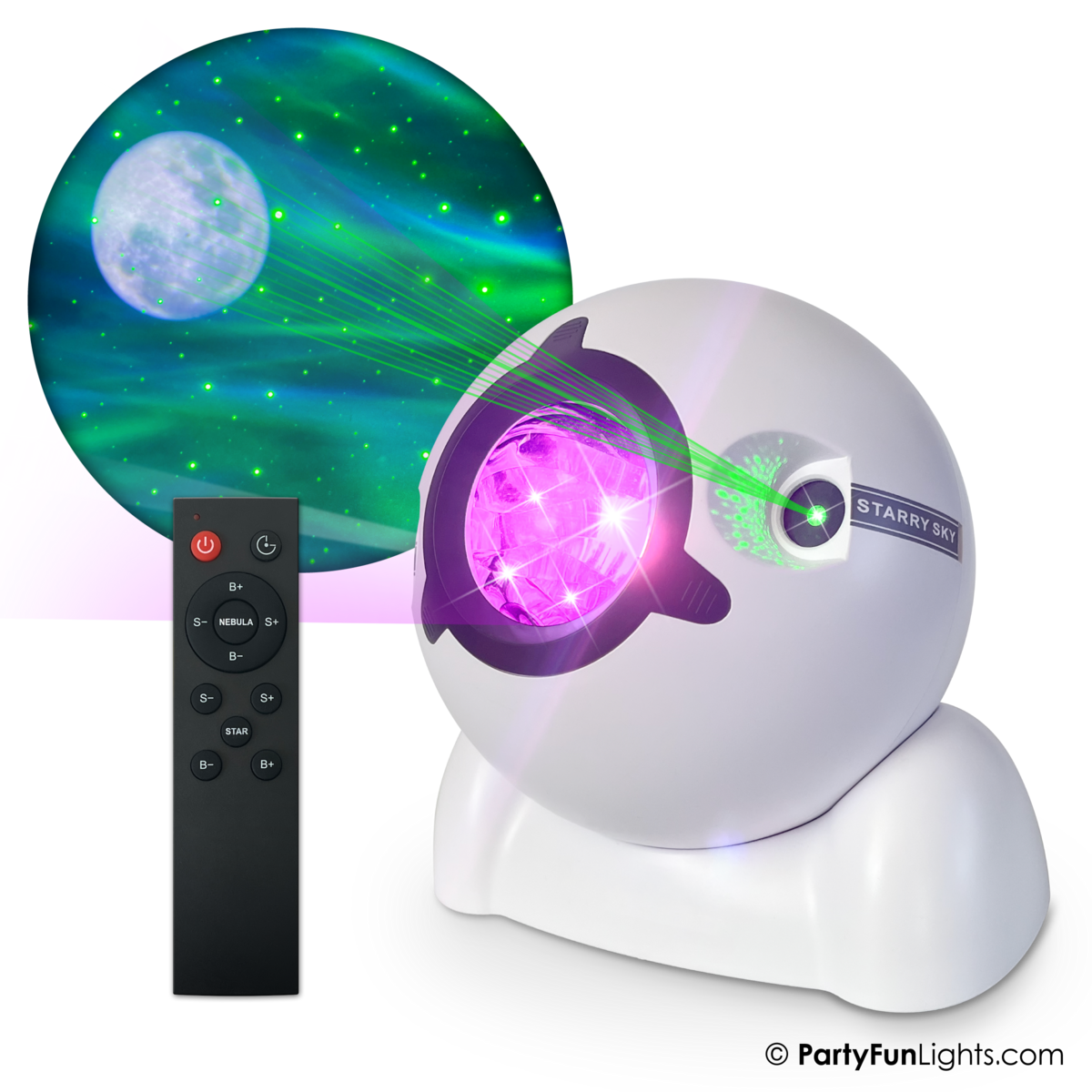 Proyector de cielo - Estrellas - Luna - Aurora boreal