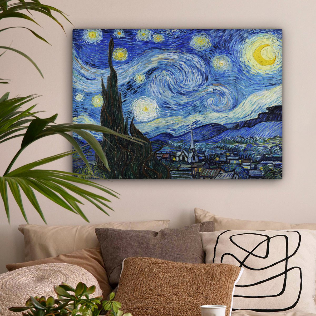 Leinwand Malerei - Wanddekoration - de Sterrennacht - Vincent van Gogh