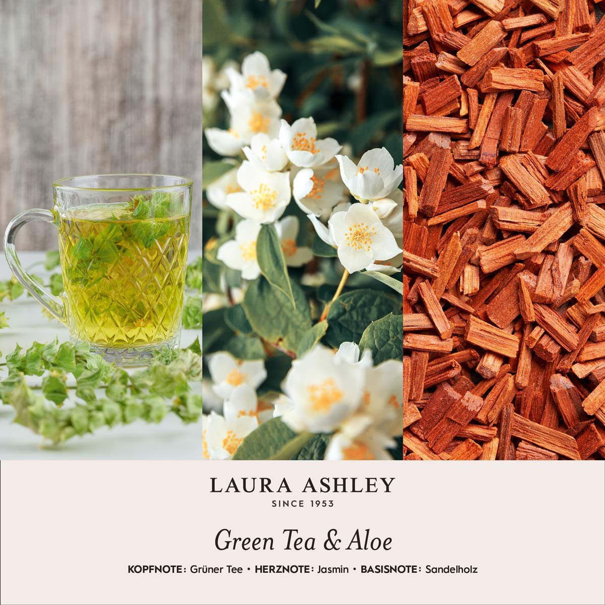 Duftkerze Laura Ashley Tè verde e aloe - 400g