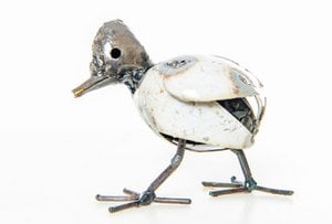 Zimba-Arts WEISSES BABYKÜKEN AUS METALL