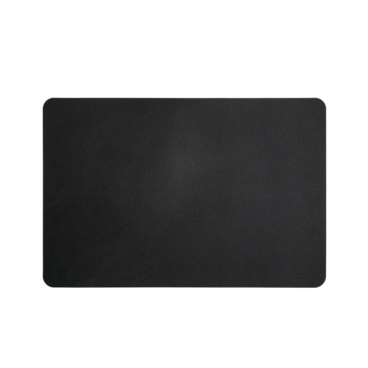 6 luxury leather look placemats - black - brown - rectangular - 45 x 30 cm - placemat plastic - Kade 171