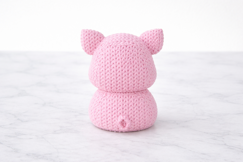 Eterna Wonder – Schweinefigur im Strickstil – Dekoobjekt – Rosa