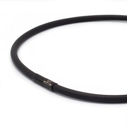 Catena in gomma, nera, 1 linea