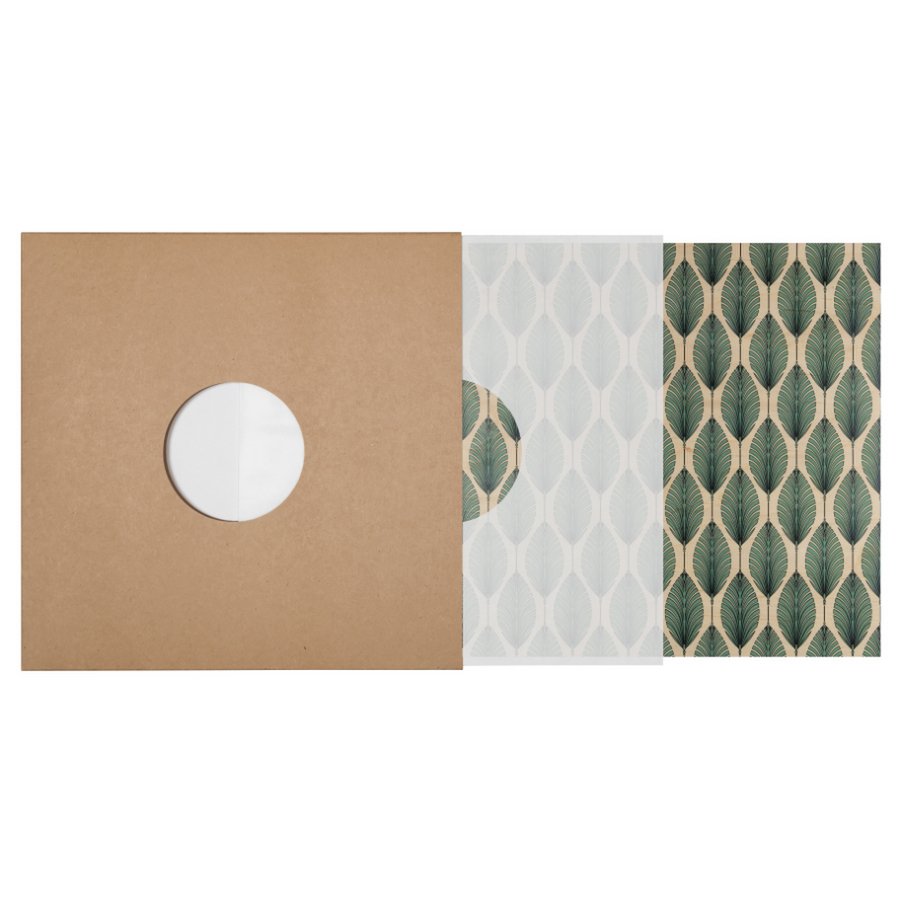 Poster 33T/12 inch en bois p.art deco leaves